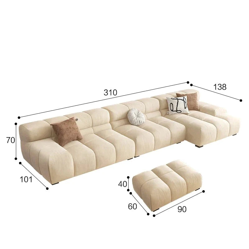 Modern Lazy Sectional Living Room Sofa