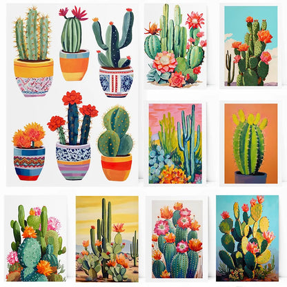 Cactus Bloom Collection Canvas Wall Art