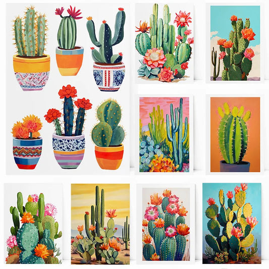 Cactus Bloom Collection Canvas Wall Art