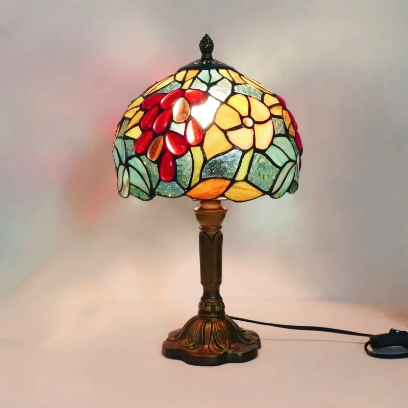 Vintage Stained Glass Desk Lamp