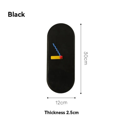 Nordic Dopamine Minimalist Oval Wall Clock | Silent Battery-Powered Home Decor