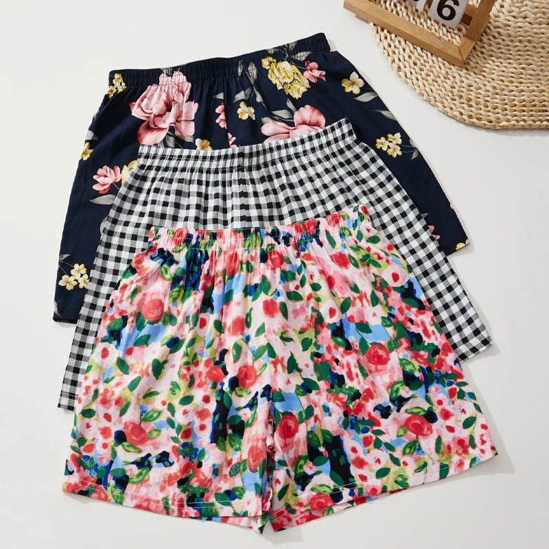 Viscora Floral Check Shorts