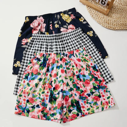 Viscora Floral Check Shorts