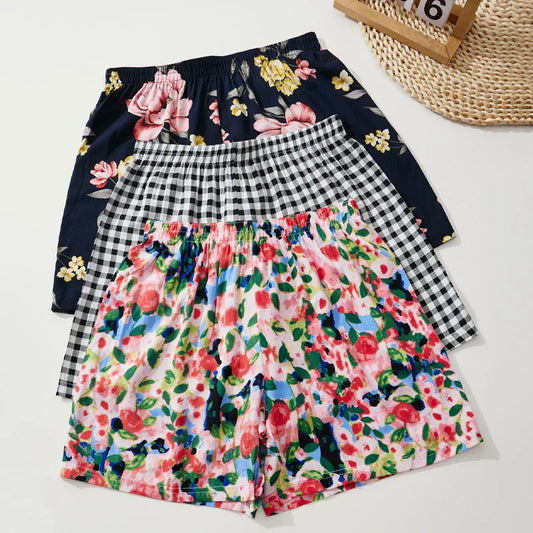 Viscora Floral Check Shorts