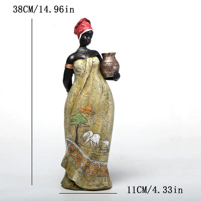 The Serene Spirit African Woman Figurine