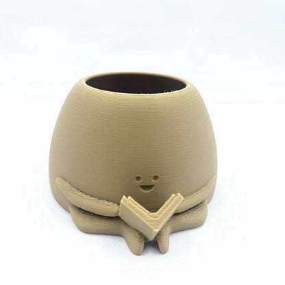 Cute Reading Book Pot