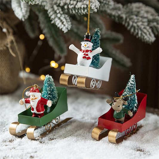 Santa Sleigh Christmas Tree Decor