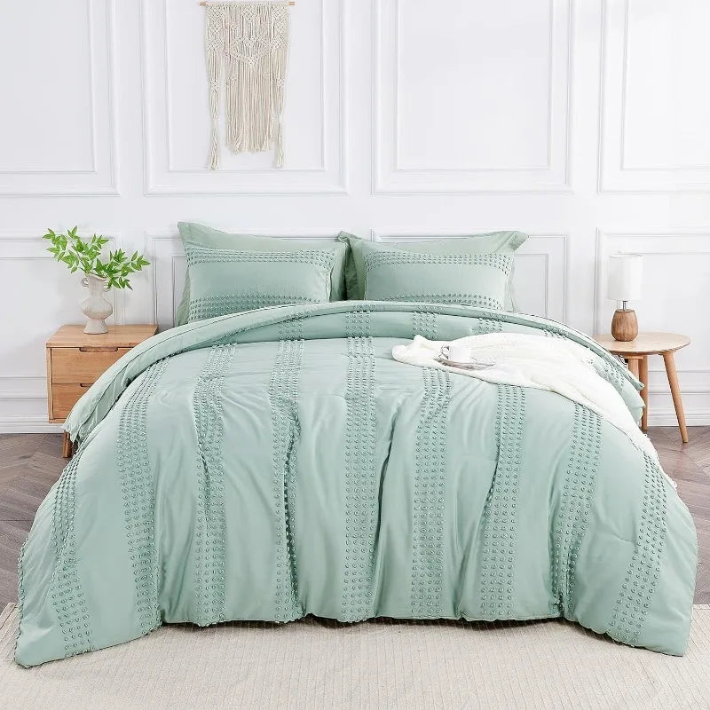 Boho Tufted Bedding Set