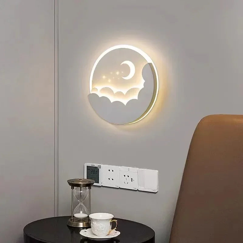 LED Moon and Stars Wall Light