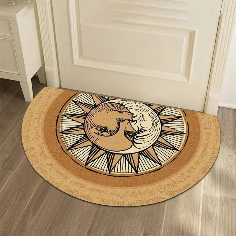 Semi-circular Sun And Moon Door Mat