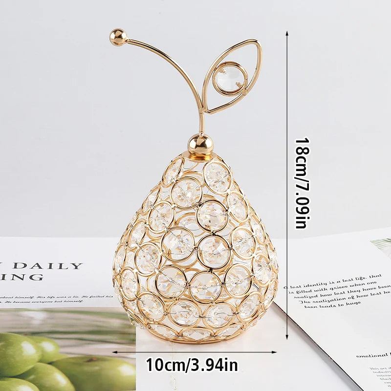 3D Crystal Crafts Pear Apple Ornament