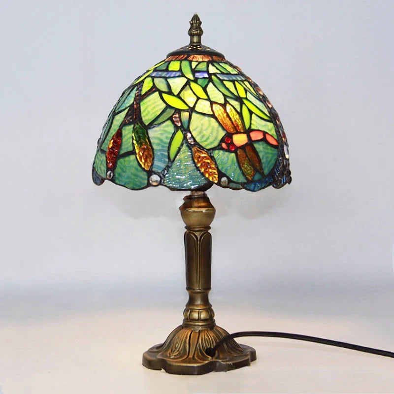 Vintage Stained Glass Desk Lamp