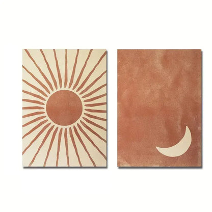 Boho Eclipse Canvas Wall Art
