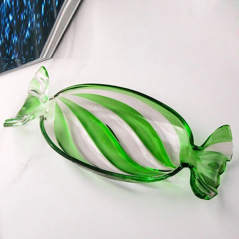 Candy Shaped Glass Snack Plate