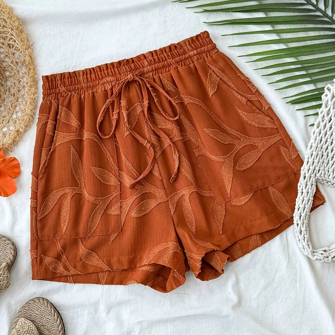 Sunset Aura Lace-Up Shorts