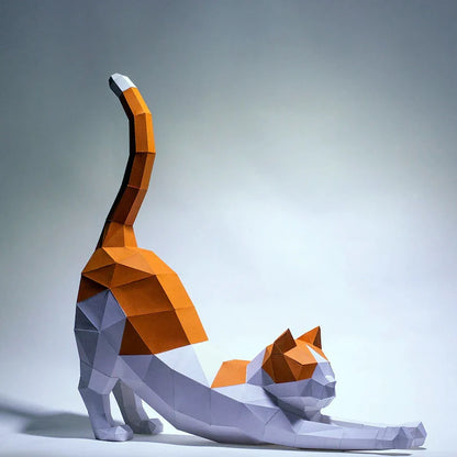 The Papercraft Purr-fection" 3D Cat Model Kit