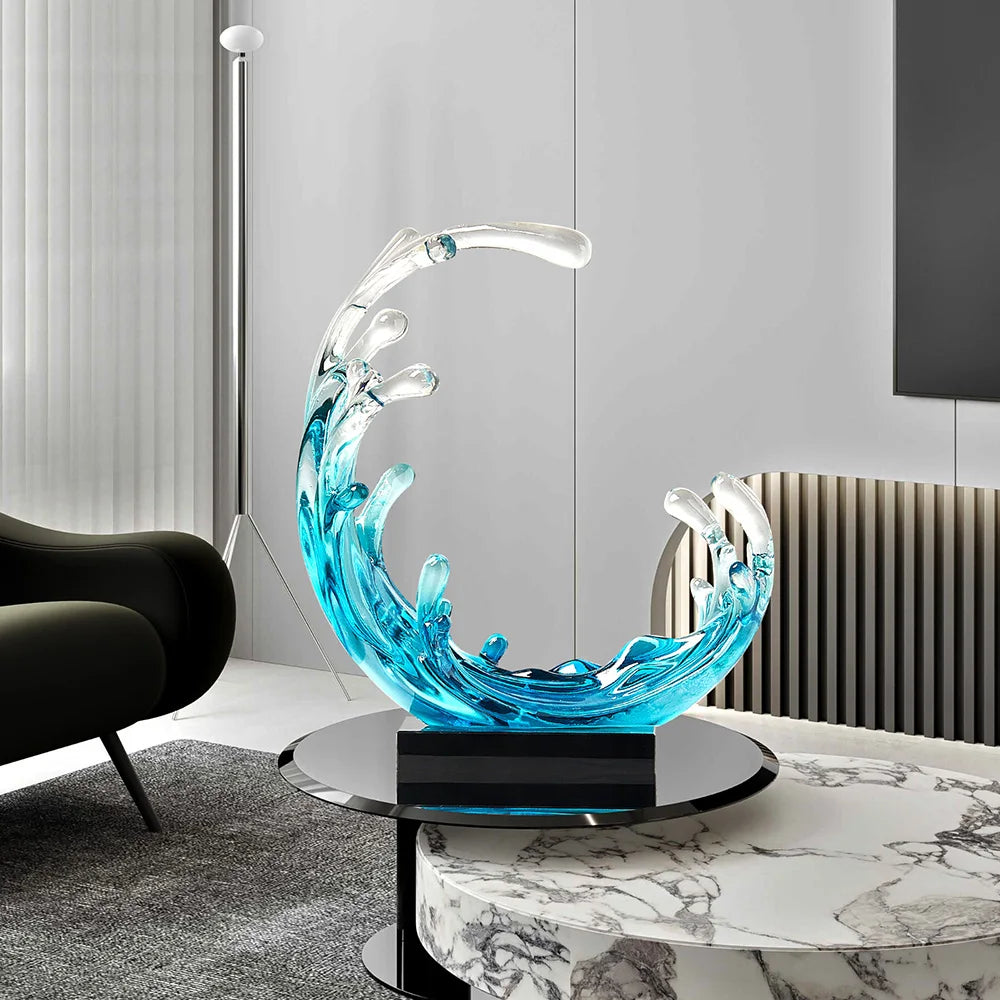 Transparent Ocean Wave Sculpture