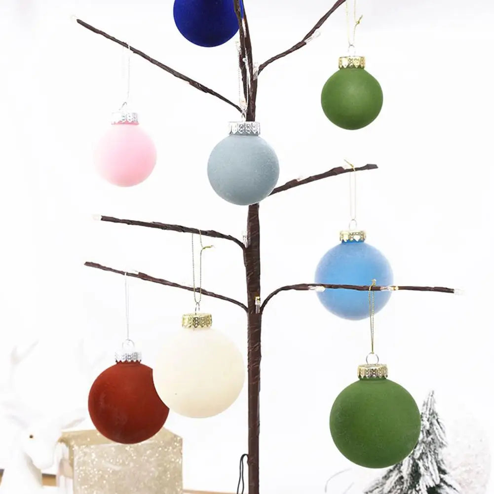 12pcs Velvet Christmas Balls