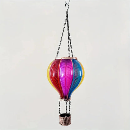 Lampe solaire montgolfière arc-en-ciel