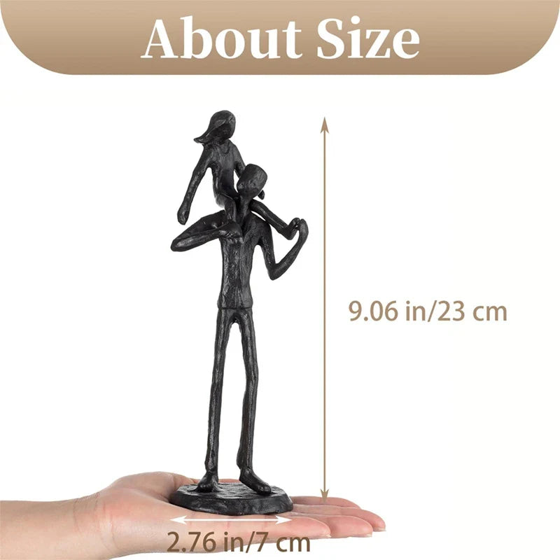 Vater Tochter Eisenfigur Geschenk