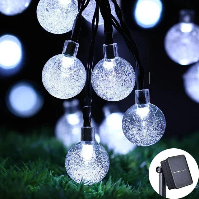 Solar LED Globe String Lights