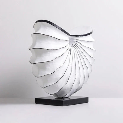 Abstract Fan Shaped Metal Sculpture