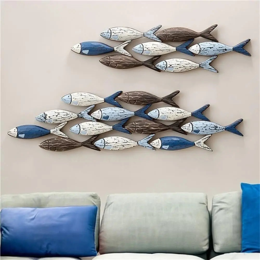 Handcrafted Wooden Fish Wall Art