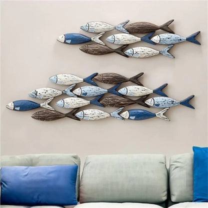 Handcrafted Wooden Fish Wall Art
