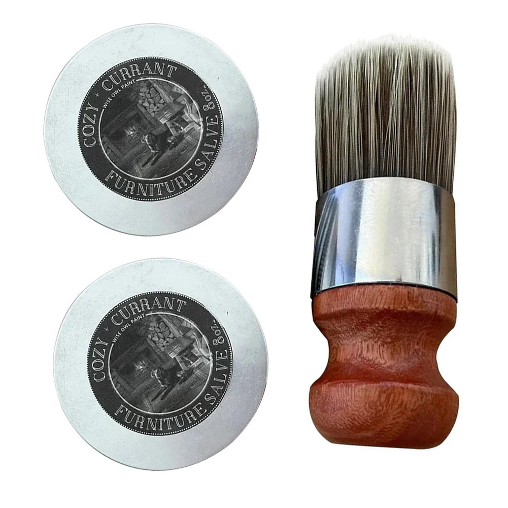 Wise Owl Furniture Salve Entretien du cuir avec brosse