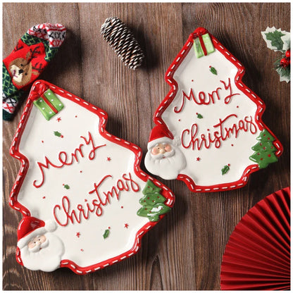 3D Hand-Painted Christmas Plates