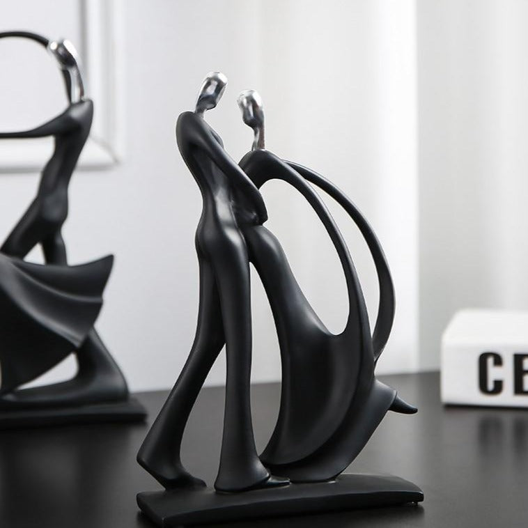 Elevated Dancing Couple Sculpture