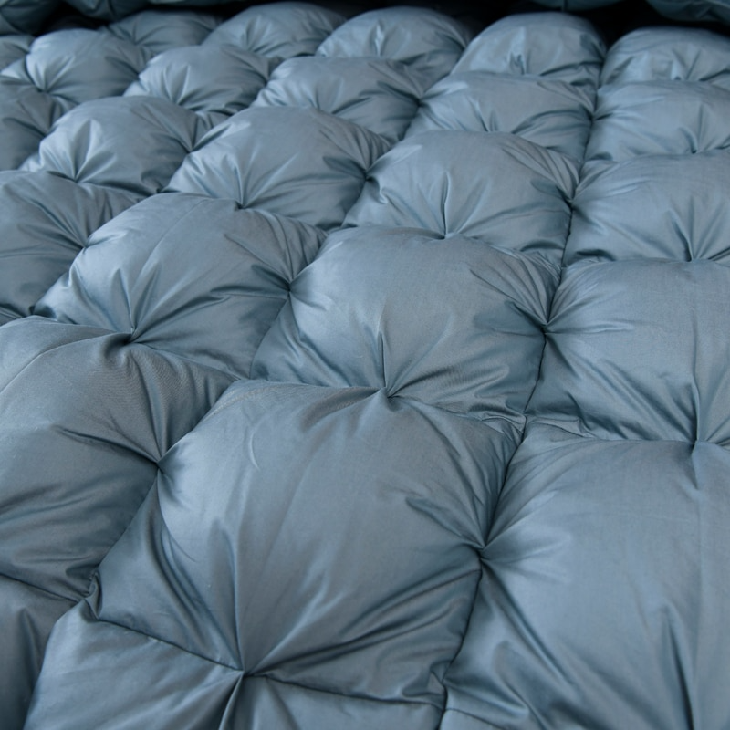 Tanya Blue Pinch Quilted Goose Down Comforter