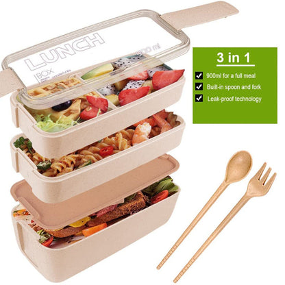 Timeless Wheat Fiber Bento Box