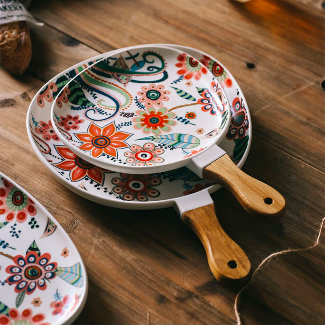 Floral Ceramic Dinner Plates