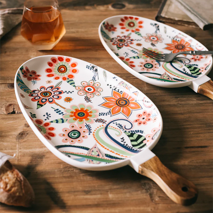 Floral Ceramic Dinner Plates