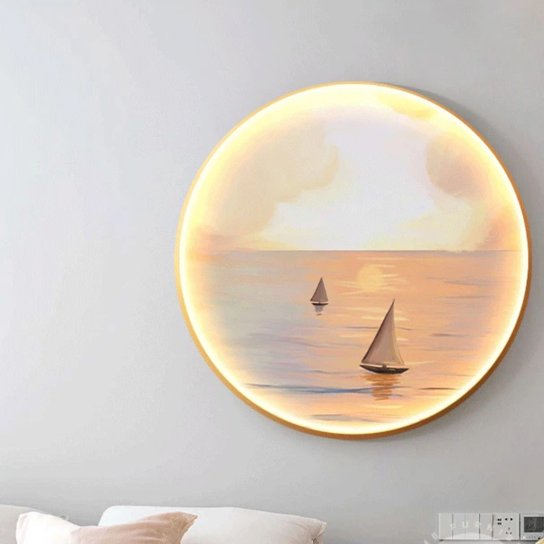 Indoor Landscape Painting Wall Lamp