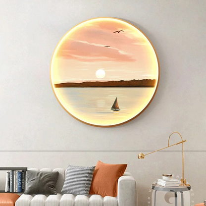 Indoor Landscape Painting Wall Lamp