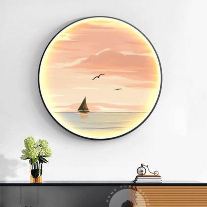 Indoor Landscape Painting Wall Lamp