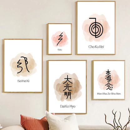 Reiki Symbols Canvas Art