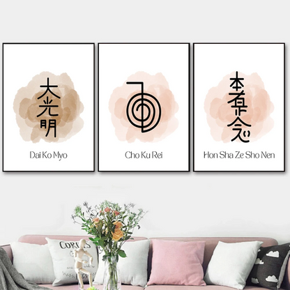 Reiki Symbols Canvas Art