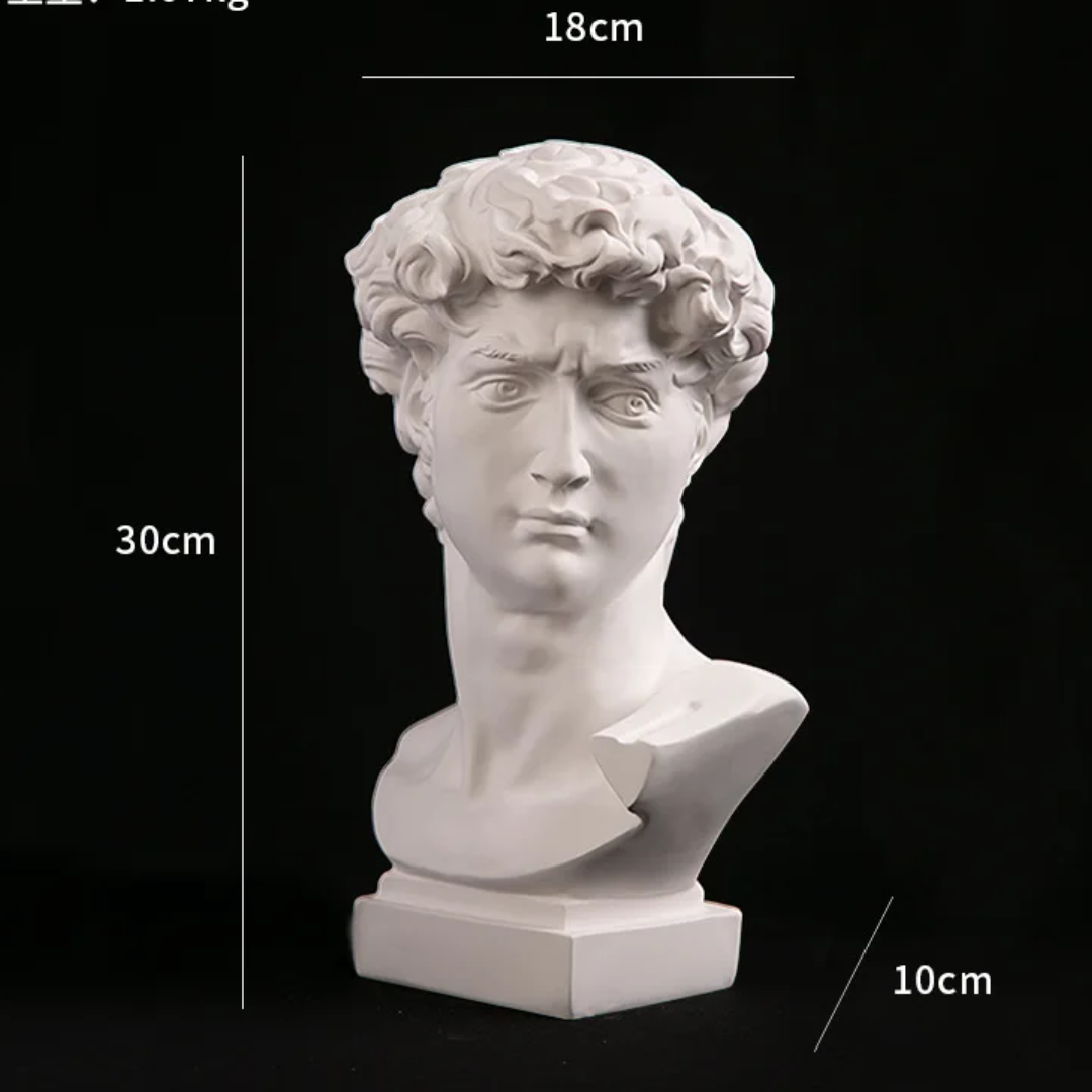 David Head Resin Statue