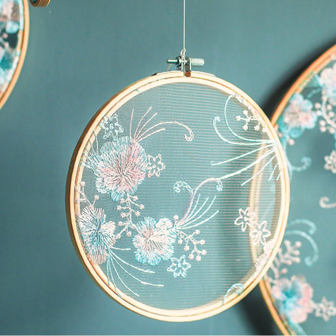 Floral Embroidery Wall Decor