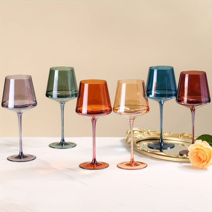 Vibrant Hand-Blown Wine Glasses