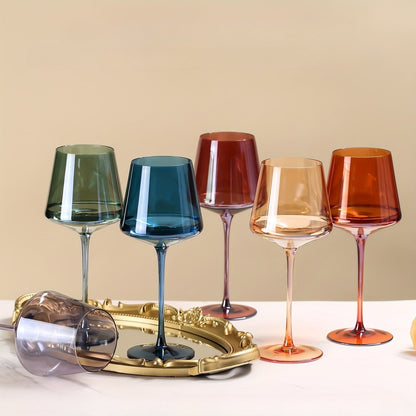 Vibrant Hand-Blown Wine Glasses