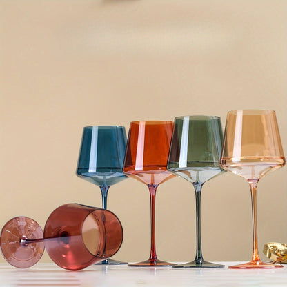 Vibrant Hand-Blown Wine Glasses