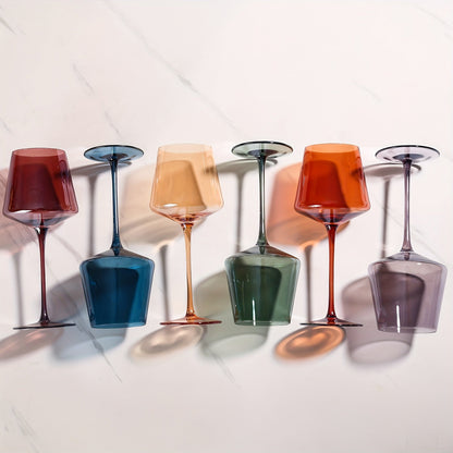 Vibrant Hand-Blown Wine Glasses