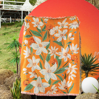 Sunlit Bloom Throw Blanket