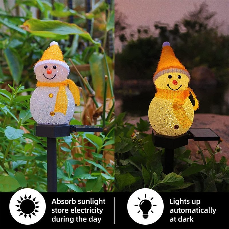 S1 Waterproof solar snowman lamp