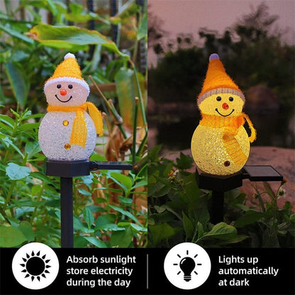 S1 Waterproof solar snowman lamp