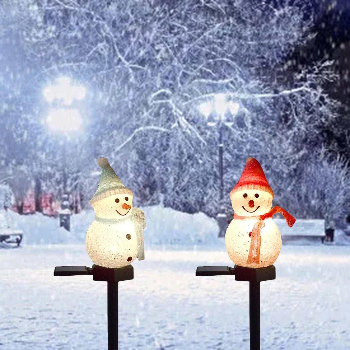 S1 Waterproof solar snowman lamp